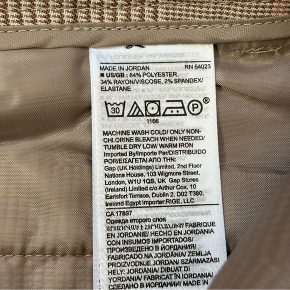 Banana Republic Womens Beige Pants Trousers Herringbone Straight Size 10 - Picture 9 of 12